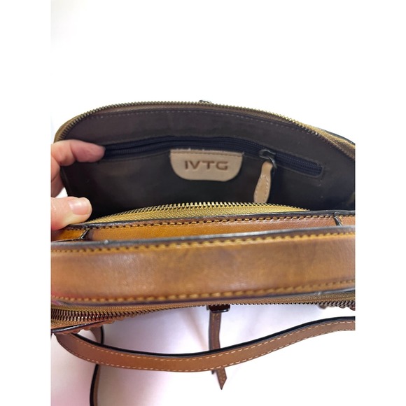 IVTG Genuine Leather Satchel Crossbody Bags Women Handmade Top Handle Handbag - Picture 6 of 7